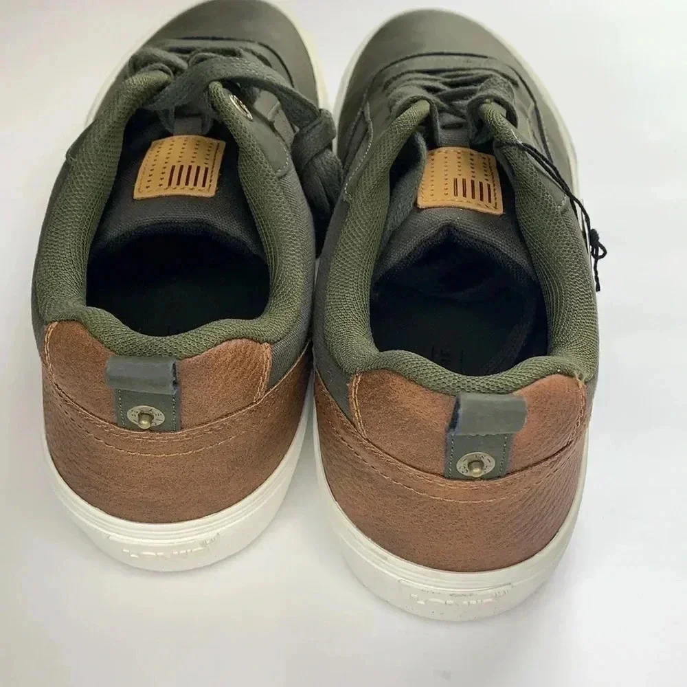 Levi’s Lance Casual Lace Up Sneakers Olive Tan Men’s Sz 12 New